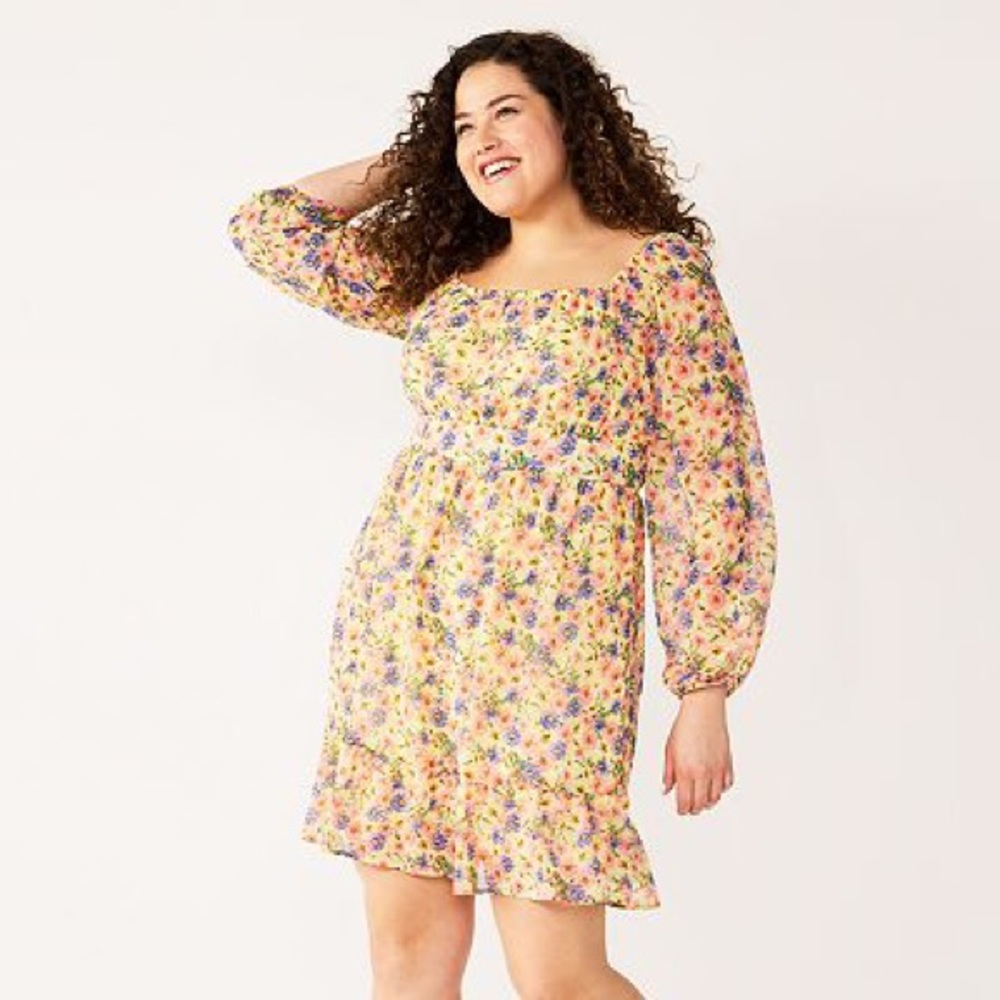 NWT Rewind Chiffon Tied Back Cutout Dress